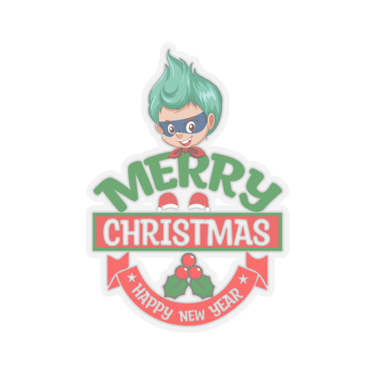 Kiss-Cut Stickers - Merry chridtmas from super kiddo - [[{"value":"Wonderwear Kid"}]]