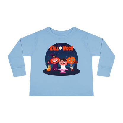 Toddler Long Sleeve Tee - Super kiddo wearing pumpkin - [[{"value":"Wonderwear Kid"}]]