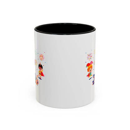 Accent Coffee Mug - Super kiddo and other hero - [[{"value":"Wonderwear Kid"}]]