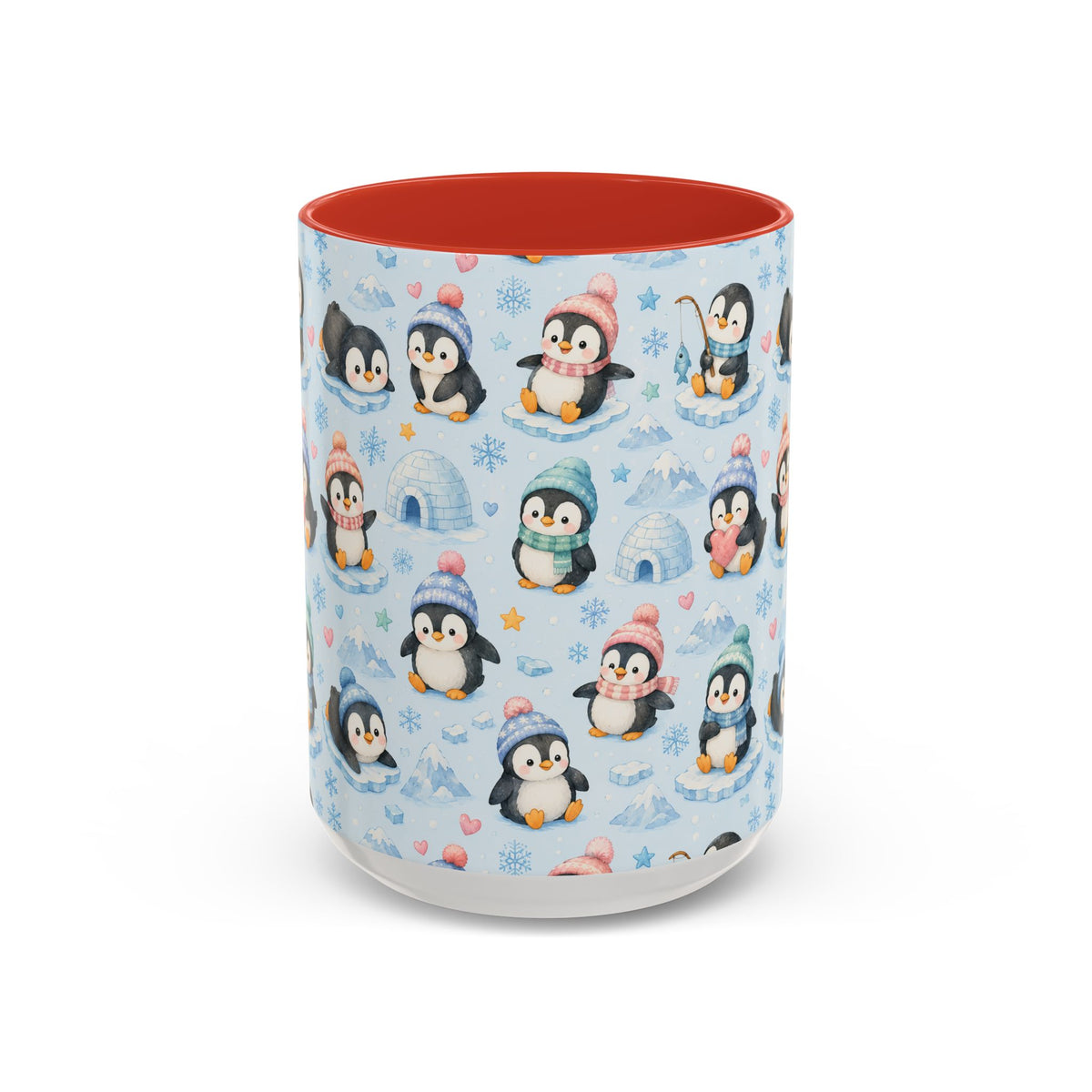 Accent Coffee Mug  (11/15 oz) - Penguin Winter Wonderland
