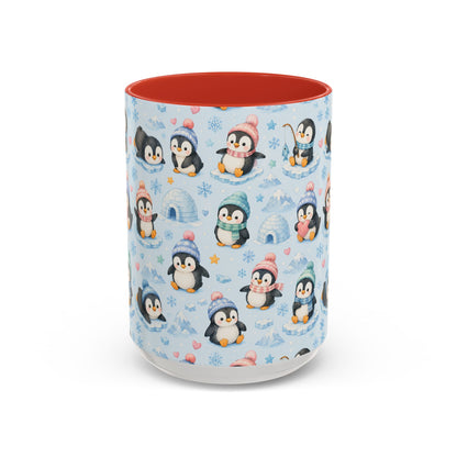 Accent Coffee Mug  (11/15 oz) - Penguin Winter Wonderland