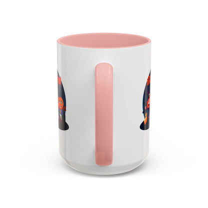 Accent Coffee Mug - Super kiddo wearing pumpkin - [[{"value":"Wonderwear Kid"}]]