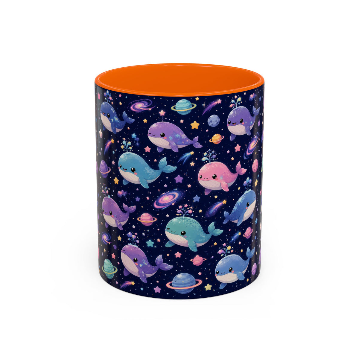 Accent Coffee Mug  (11/15 oz) - Cosmic Whale Adventure