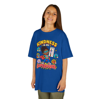 Kids Heavy Cotton™ Tee - Kindness Is My Superpower