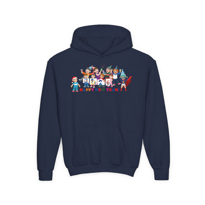 Youth Heavy Blend Hooded Sweatshirt - Happy new year from super kiddo - [[{"value":"Wonderwear Kid"}]]