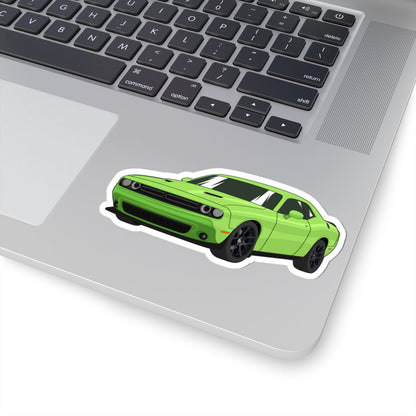 Kiss-Cut Stickers - Green Super Fast Car Printify