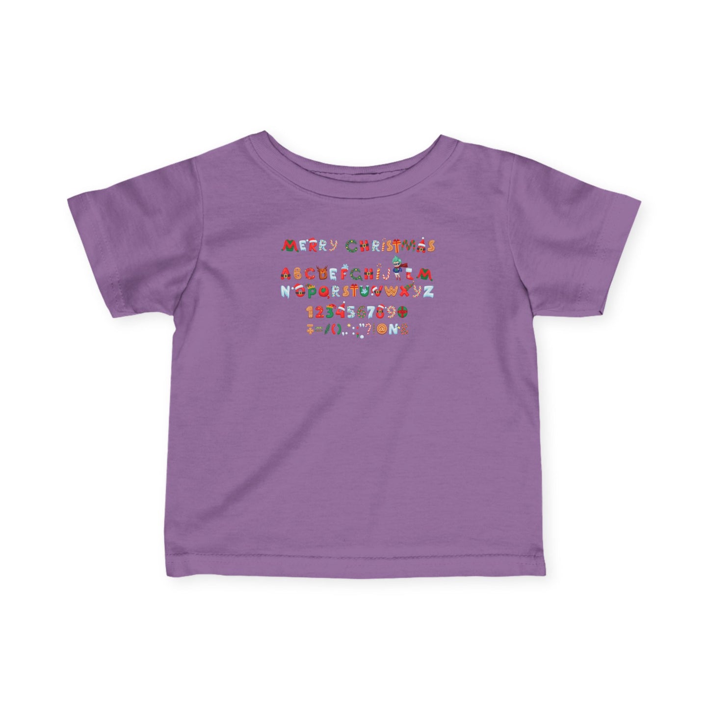 Infant Fine Jersey Tee - Christmas alphabet - [[{"value":"Wonderwear Kid"}]]