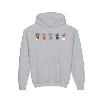 Youth Heavy Blend Hooded Sweatshirt - Group of paw Printify