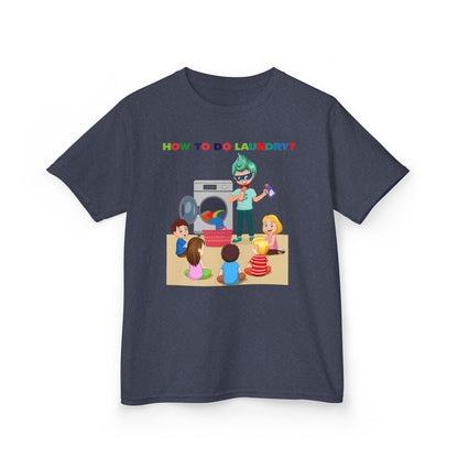 Kids Heavy Cotton™ Tee - super kiddo teaching laundry - [[{"value":"Wonderwear Kid"}]]