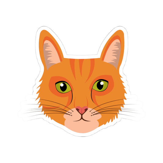 Kiss-Cut Stickers - Ginger Cat Face Printify