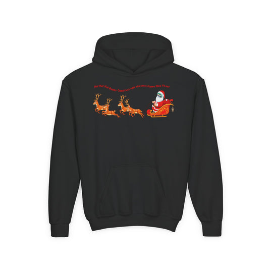 Youth Heavy Blend Hooded Sweatshirt - Santa kiddo