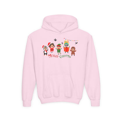 Youth Heavy Blend Hooded Sweatshirt - Merry christmas by super kiddo and friends - [[{"value":"Wonderwear Kid"}]]