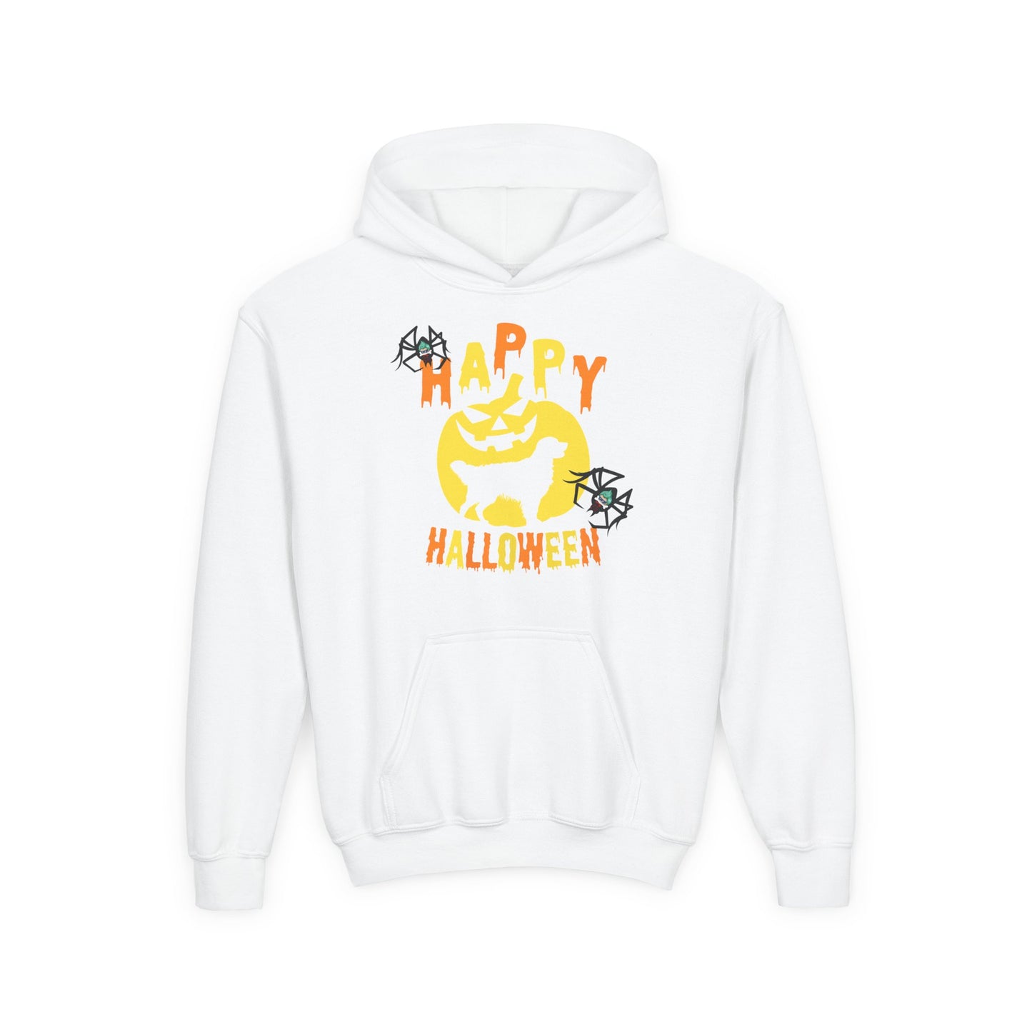 Youth Heavy Blend Hooded Sweatshirt - Happy holloween