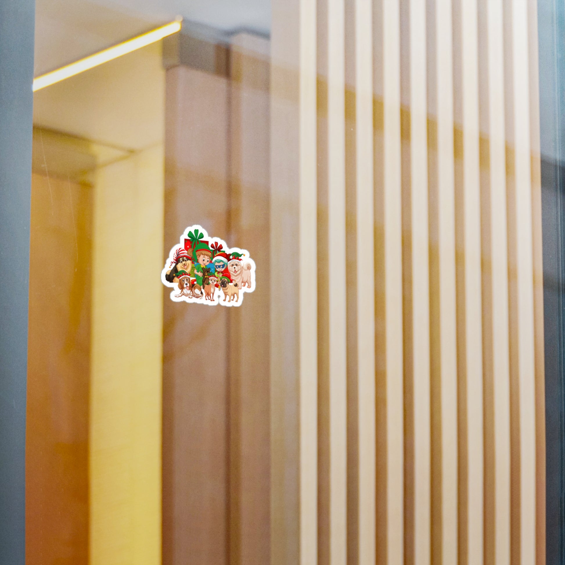 Christmas Kiss-Cut Vinyl Decals – Christmas with super kiddo pet friends without text - [[{"value":"Wonderwear Kid"}]]