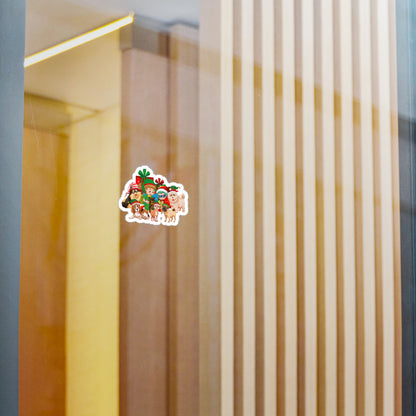 Christmas Kiss-Cut Vinyl Decals – Christmas with super kiddo pet friends without text - [[{"value":"Wonderwear Kid"}]]