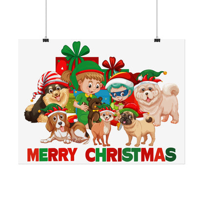 Rolled Posters - Christmas with super kiddo pet friends with text - [[{"value":"Wonderwear Kid"}]]