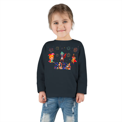 Toddler Long Sleeve Tee - Super kiddo and other hero - [[{"value":"Wonderwear Kid"}]]