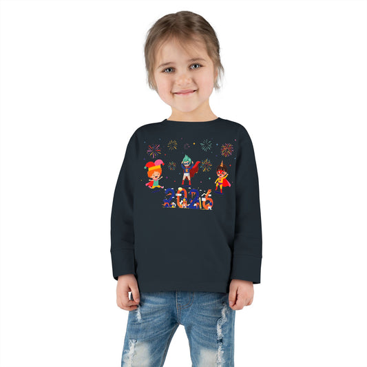 Toddler Long Sleeve Tee - Super kiddo and other hero - [[{"value":"Wonderwear Kid"}]]