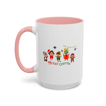Accent Coffee Mug - Merry christmas by super kiddo and friends - [[{"value":"Wonderwear Kid"}]]