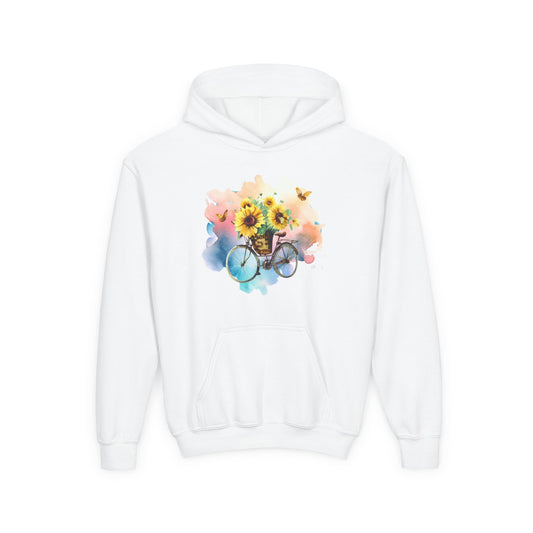 Youth Heavy Blend Hooded Sweatshirt - Sunflower Bicycle