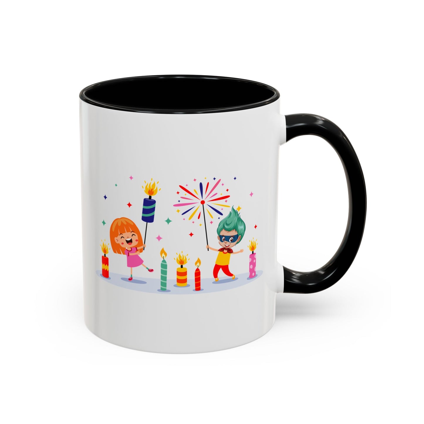 Accent Coffee Mug - Super kiddo lighting fireworks