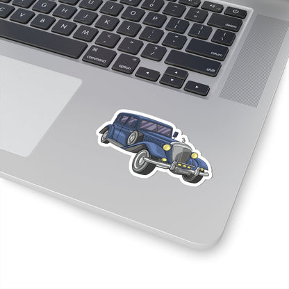 Kiss-Cut Vinyl Decals - vintage retro car Printify