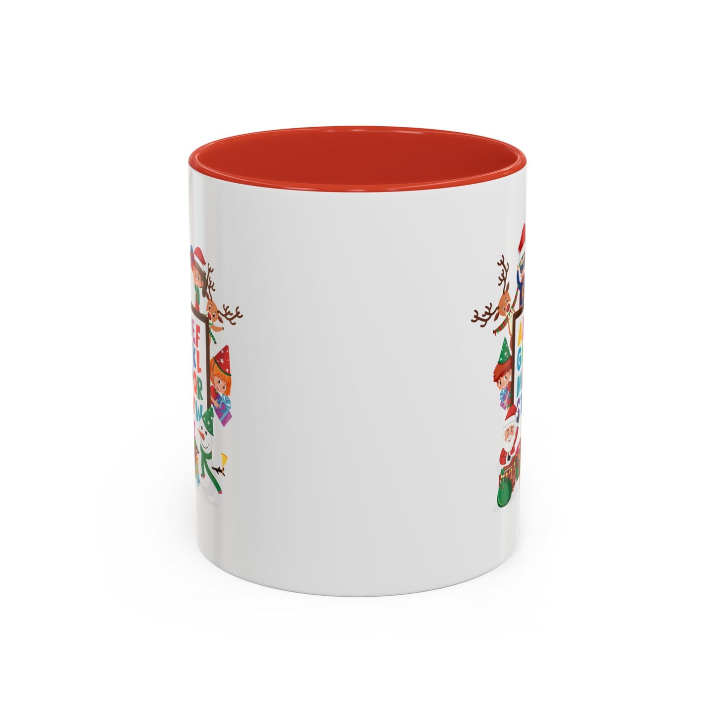Accent Coffee Mug - Christmas alphabet with super kiddo