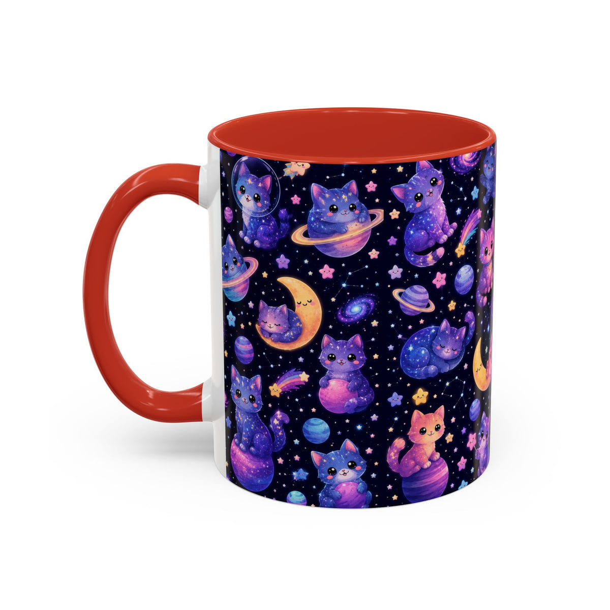 Accent Coffee Mug (11/15 oz) - Galaxy cats