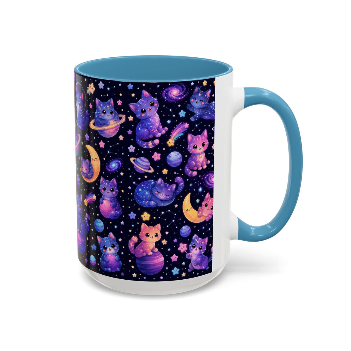 Accent Coffee Mug (11/15 oz) - Galaxy cats
