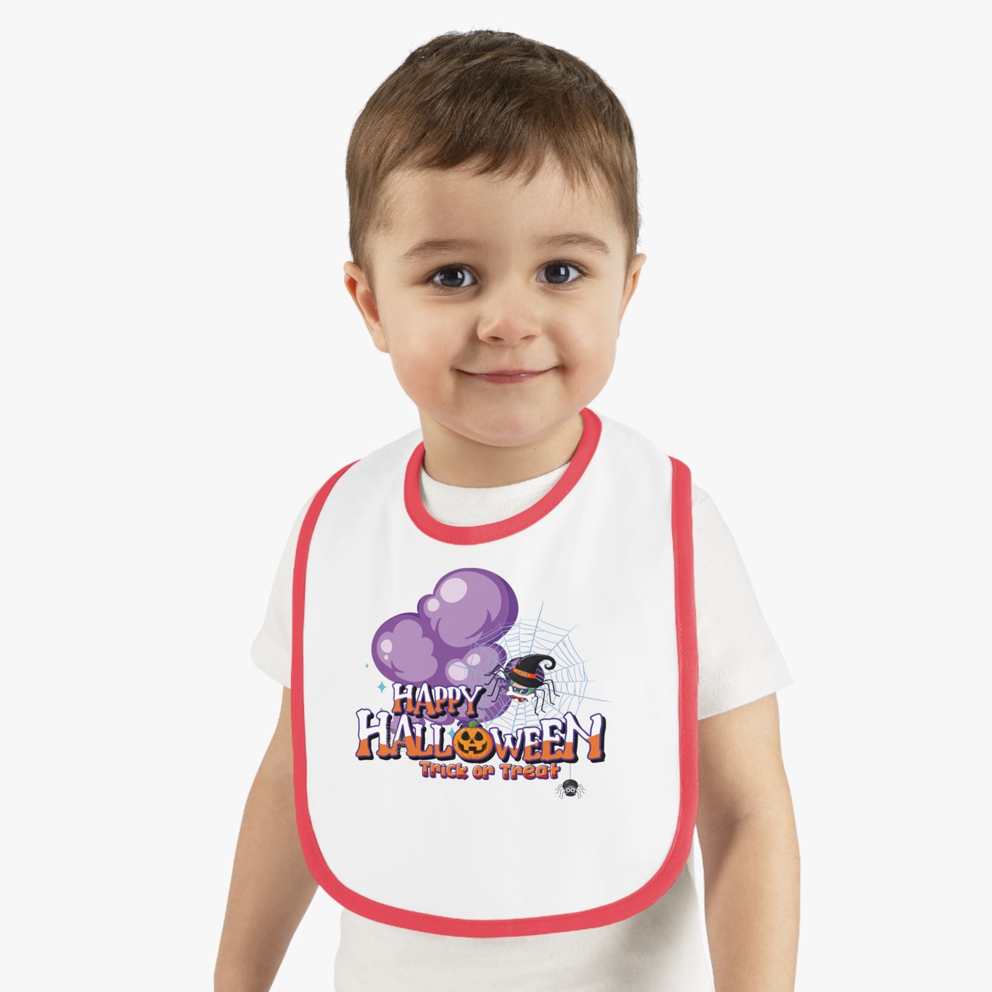 Baby Bib - Happy holloween - spider kiddo