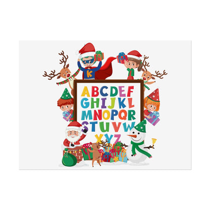 Rolled Posters - Christmas alphabet with super kiddo - [[{"value":"Wonderwear Kid"}]]