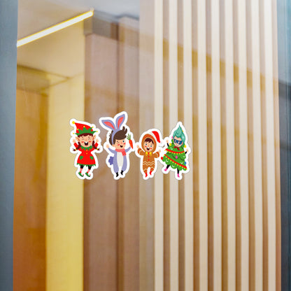 Christmas Kiss-Cut Vinyl Decals – Super kiddo in christmas tree attire - [[{"value":"Wonderwear Kid"}]]