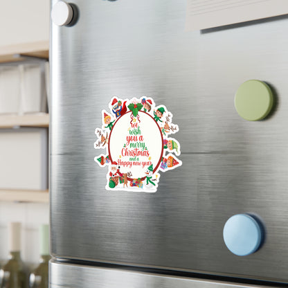 Christmas Kiss-Cut Vinyl Decals – We wish you a merry christmas - [[{"value":"Wonderwear Kid"}]]