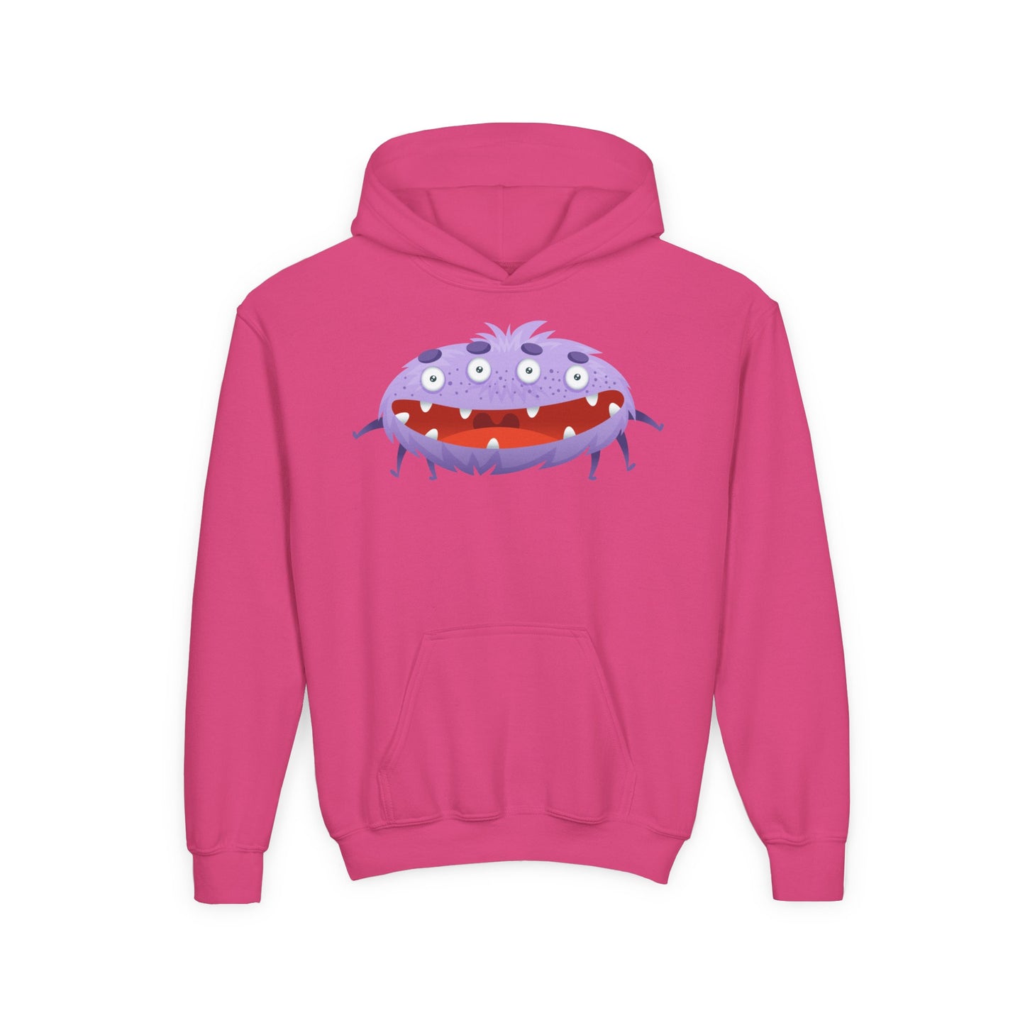 Youth Heavy Blend Hooded Sweatshirt - Purple monster