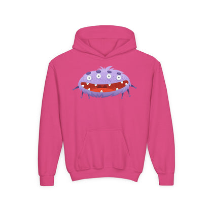 Youth Heavy Blend Hooded Sweatshirt - Purple monster Printify