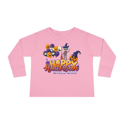 Toddler Long Sleeve Tee - Happy halloween trick or treat - [[{"value":"Wonderwear Kid"}]]