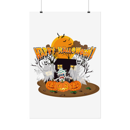 Rolled Posters - Super kiddo with ghost - [[{"value":"Wonderwear Kid"}]]