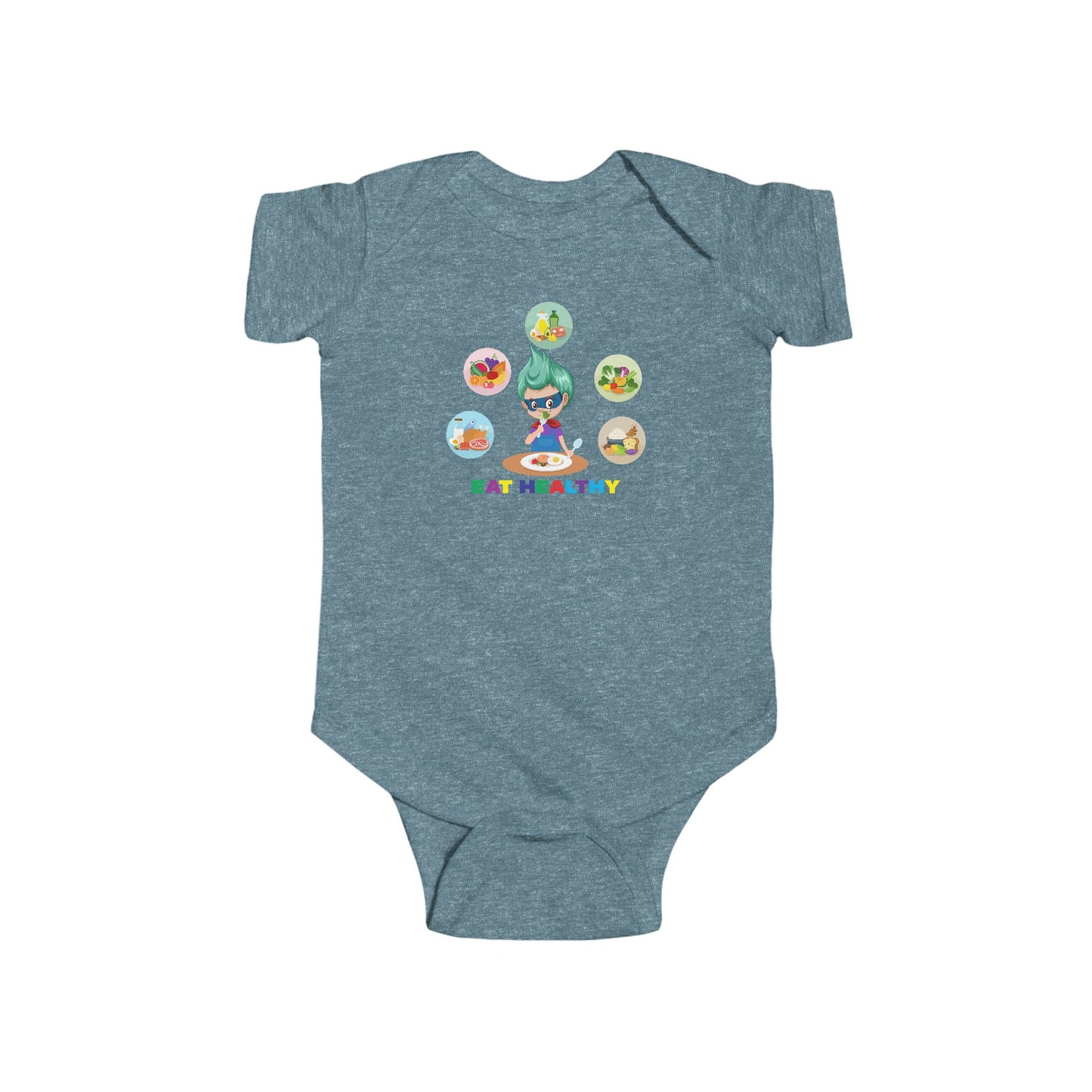 Infant Bodysuit - Supper kiddo showing healthy food to eat - [[{"value":"Wonderwear Kid"}]]