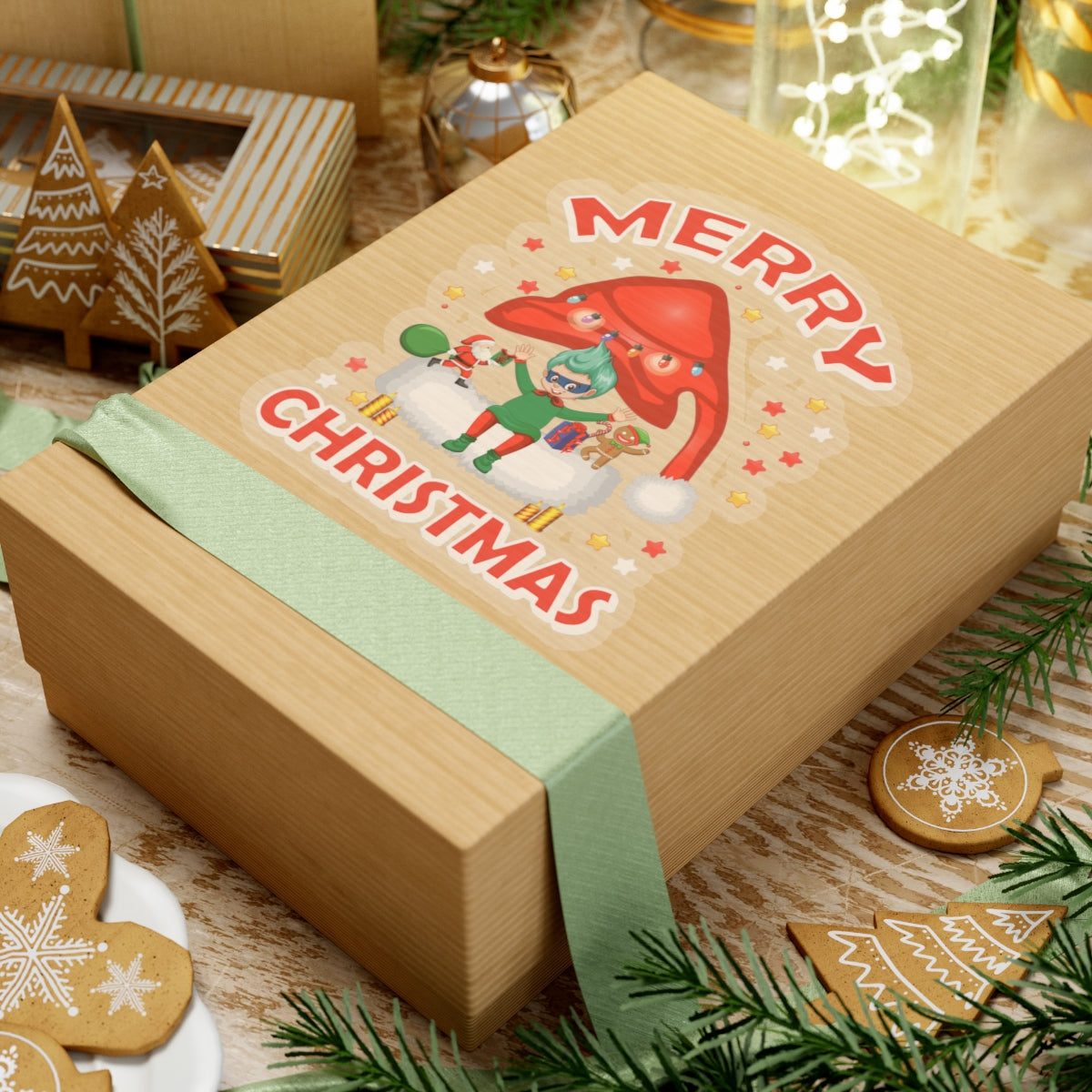 Kiss-Cut Stickers - Merry christmas - [[{"value":"Wonderwear Kid"}]]