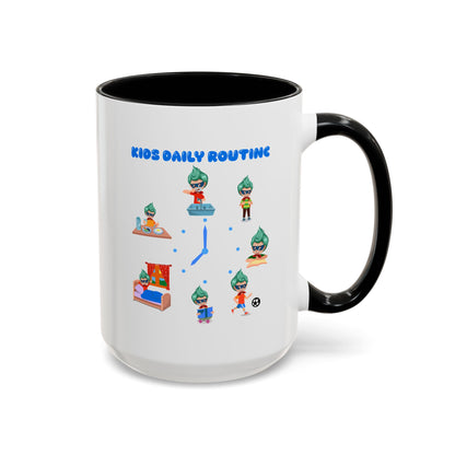 Accent Coffee Mug - Super kiddo daily routine - [[{"value":"Wonderwear Kid"}]]