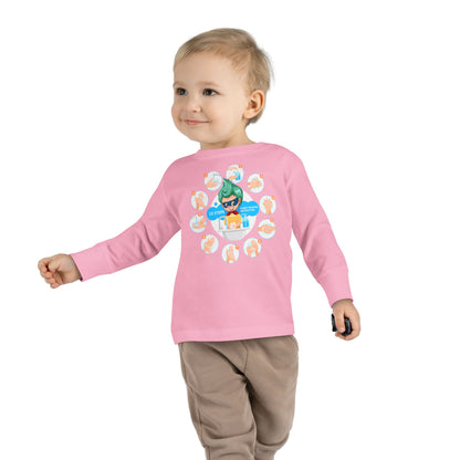 Toddler Long Sleeve Tee - Super kiddo hand washing steps - [[{"value":"Wonderwear Kid"}]]