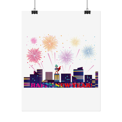Rolled Posters - Super kiddo with fireworks with text - [[{"value":"Wonderwear Kid"}]]