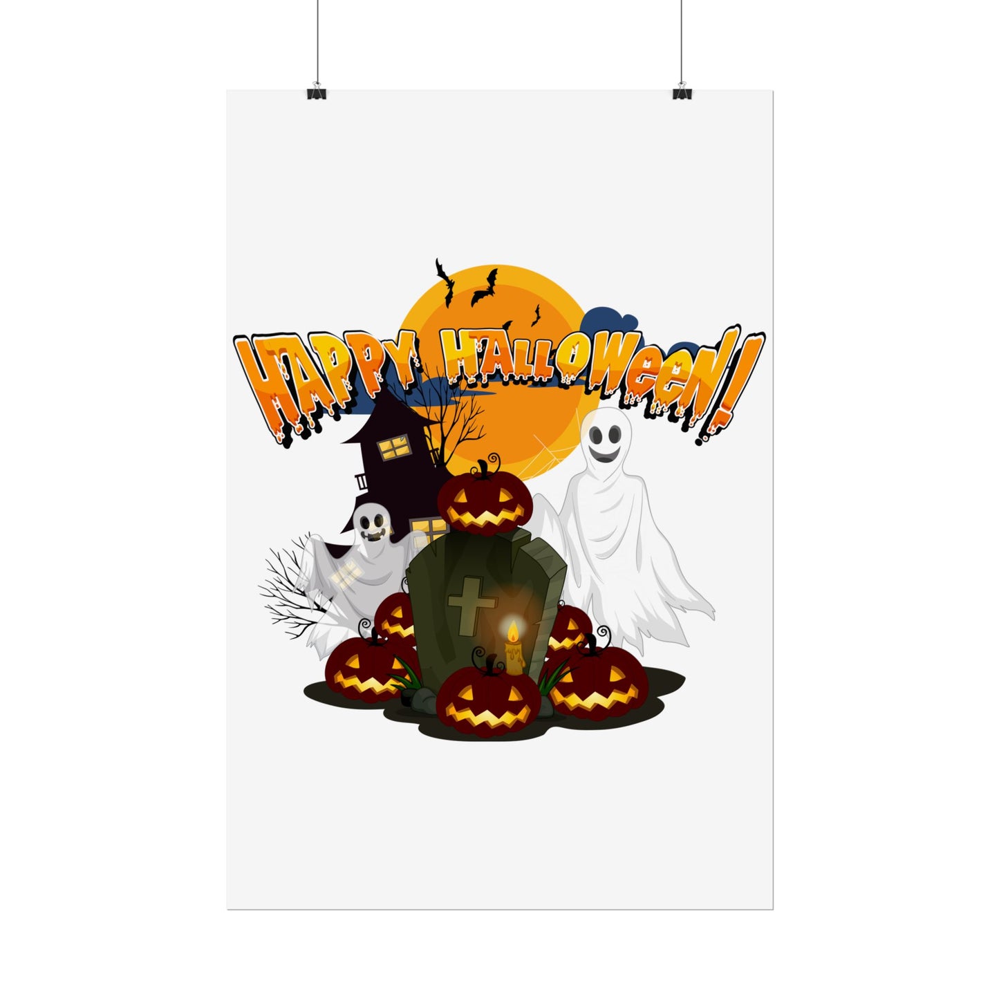 Rolled Posters - Happy holloween - cemetery - [[{"value":"Wonderwear Kid"}]]