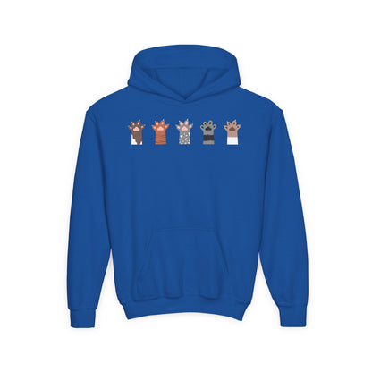 Youth Heavy Blend Hooded Sweatshirt - Group of paw Printify