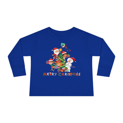 Toddler Long Sleeve Tee - Super kiddo making christmas tree with text - [[{"value":"Wonderwear Kid"}]]