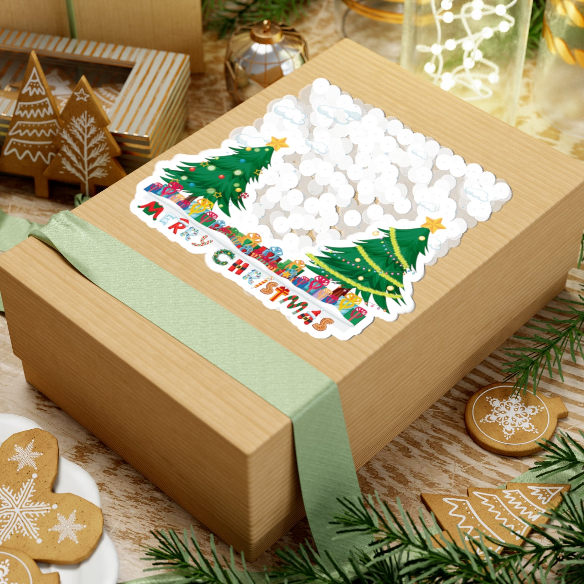 Kiss-Cut Stickers - Christmas and snowing - [[{"value":"Wonderwear Kid"}]]