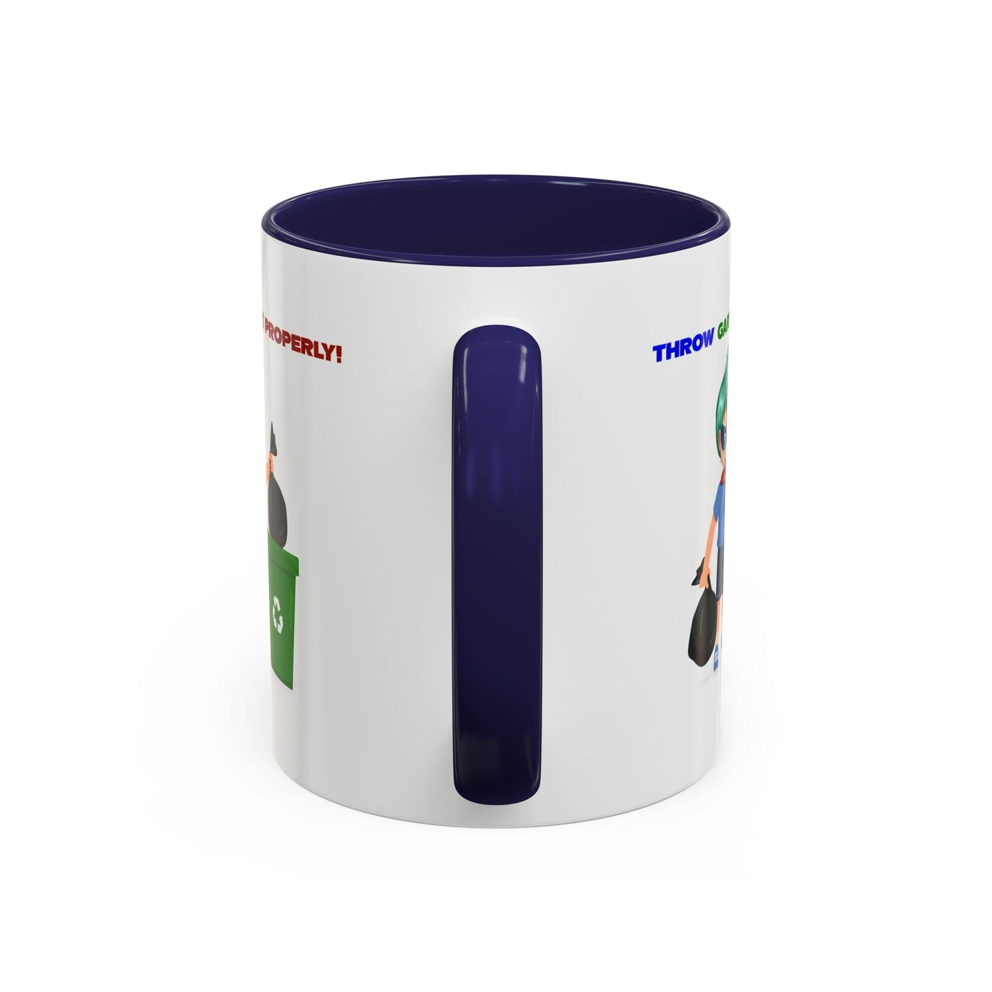 Accent Coffee Mug - Super kiddo taking trash out