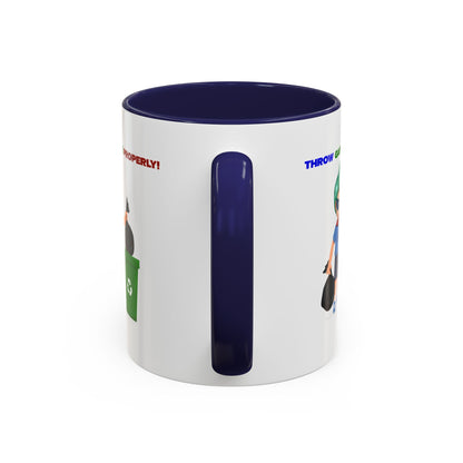 Accent Coffee Mug - Super kiddo taking trash out - [[{"value":"Wonderwear Kid"}]]