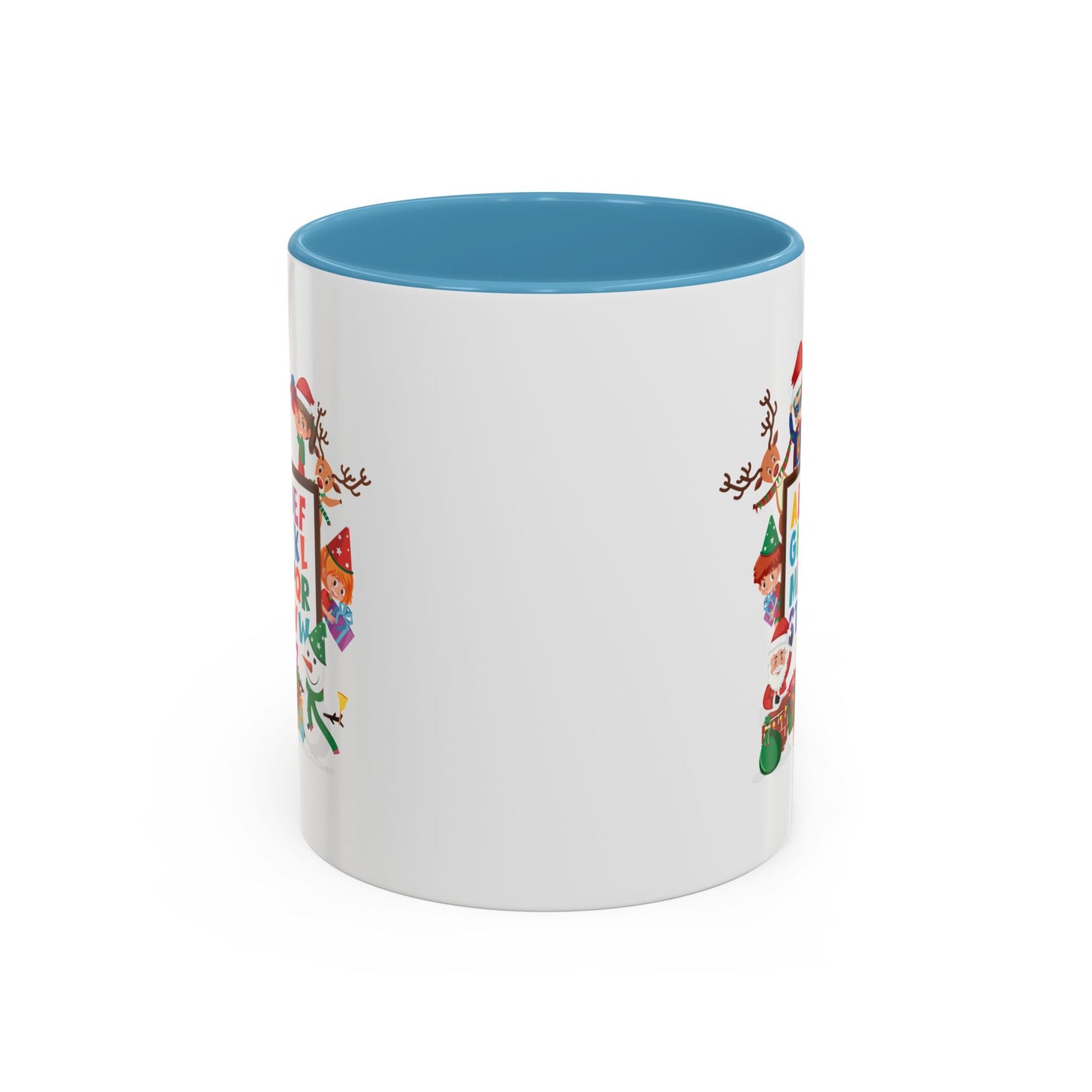 Accent Coffee Mug - Christmas alphabet with super kiddo