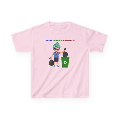 Kids Heavy Cotton™ Tee - Super kiddo taking trash out - [[{"value":"Wonderwear Kid"}]]